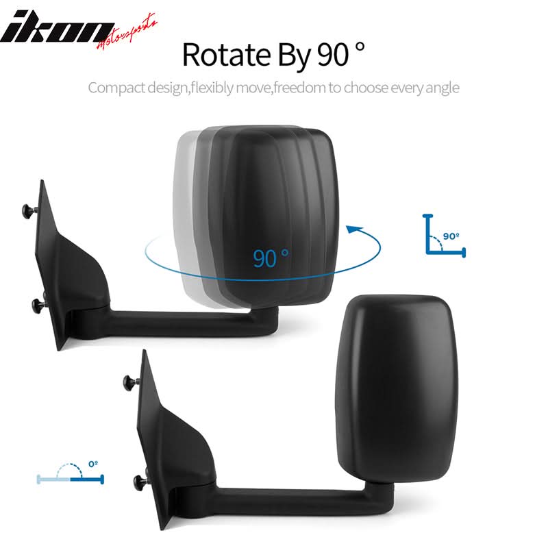 2003-2017Â Chevy Express GMC Savana Side View Tow Mirrors Textured