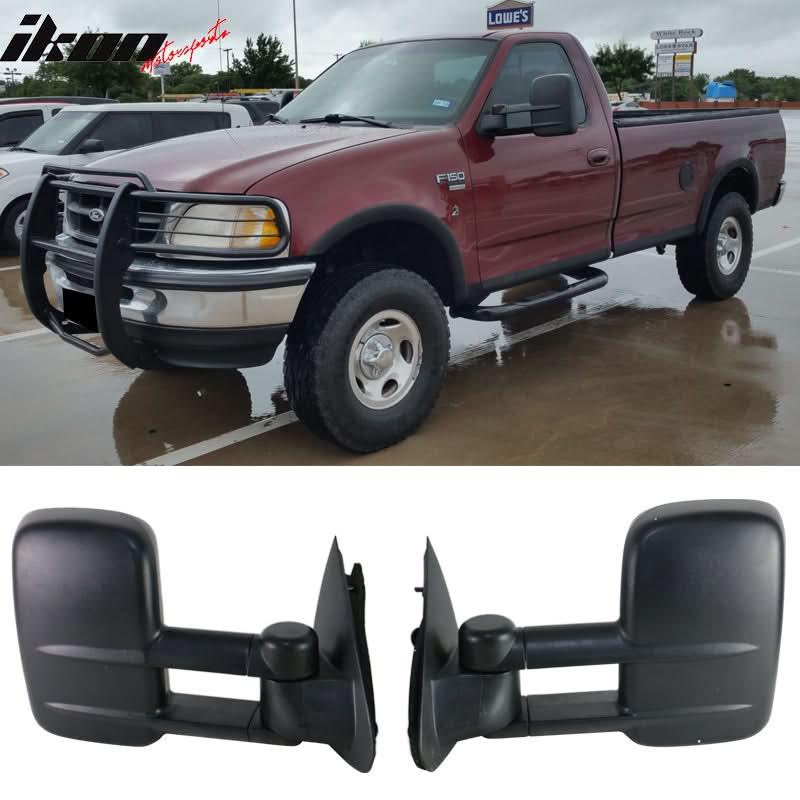 1997-2004 Ford F150 F250 Side Towing Tow Mirrors Manual Non-Heated