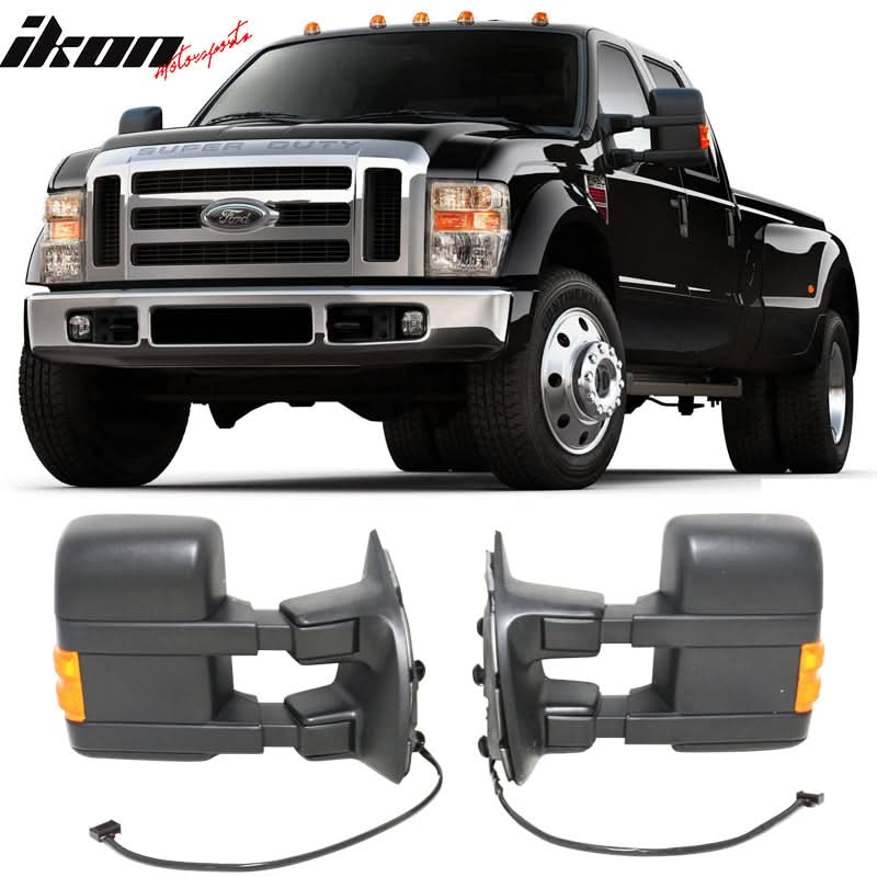 2008-2015Â F250 Towing Tow Mirrors Power Heated Signal Arrow Light