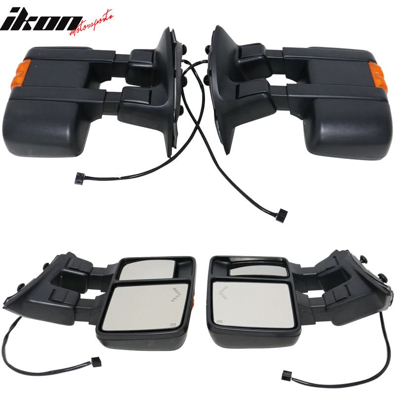 2008-2015Â F250 Towing Tow Mirrors Power Heated Signal Arrow Light