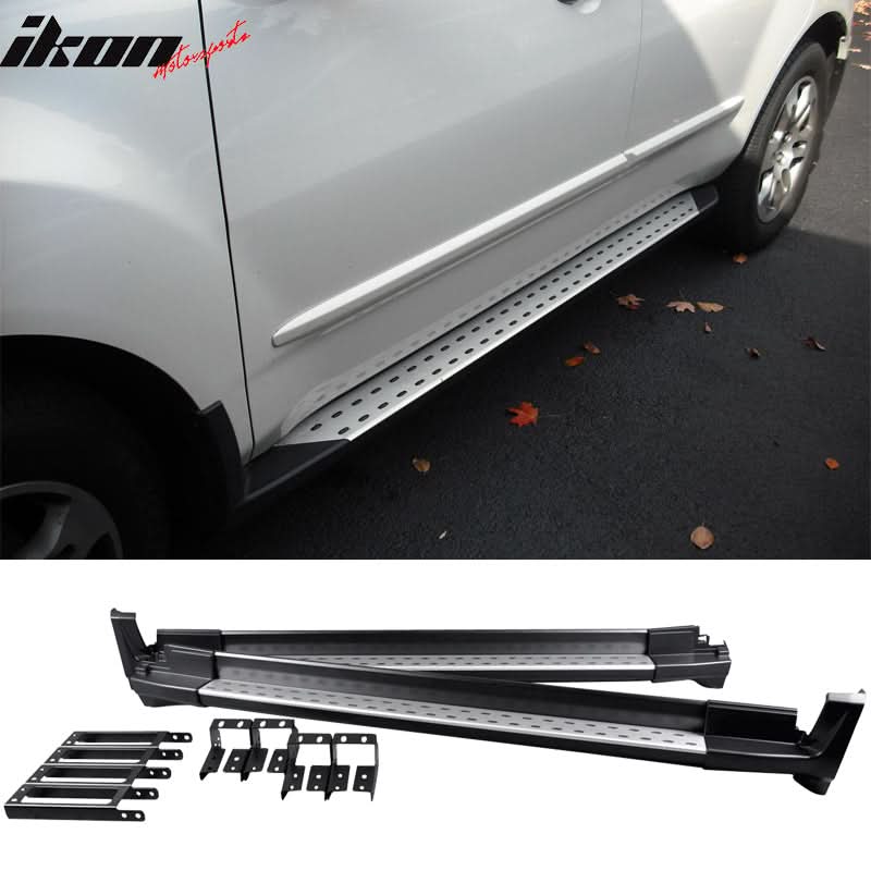 2007-2011 Honda CRV OE Style Black Silver Running Boards Aluminum