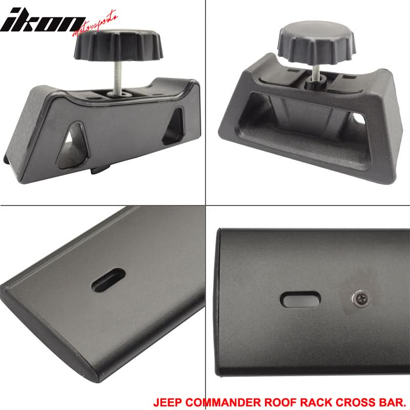2006-2010 Jeep Commander OE Style Black Roof Rack Cross Bar Aluminum