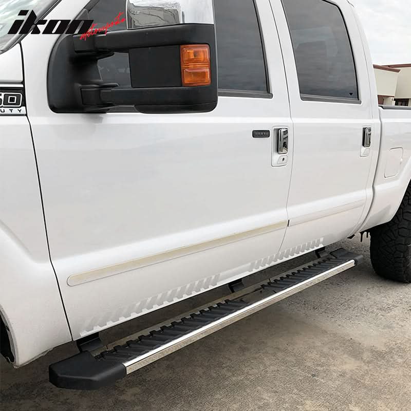1999-2016 Ford F-250 Super Duty V Type Running Boards Stainless Steel