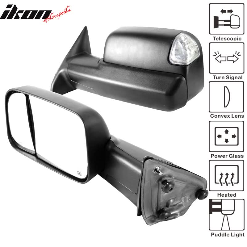 2009-2012Â Ram Telescoping Heatedddle Light Signals Tow Mirror