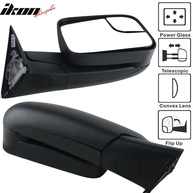 1994-2002Â Ram 1500 2500 3500 Towing Side View Tow Mirrors Power 2PC