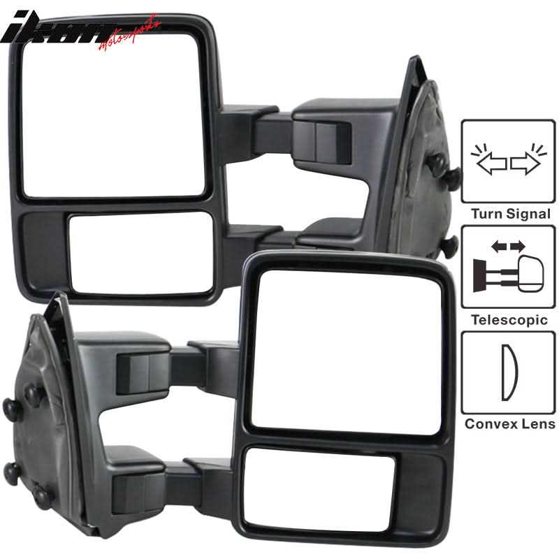 1999-2015 Ford F250 F550 Tow Towing Mirrors Manual Pair