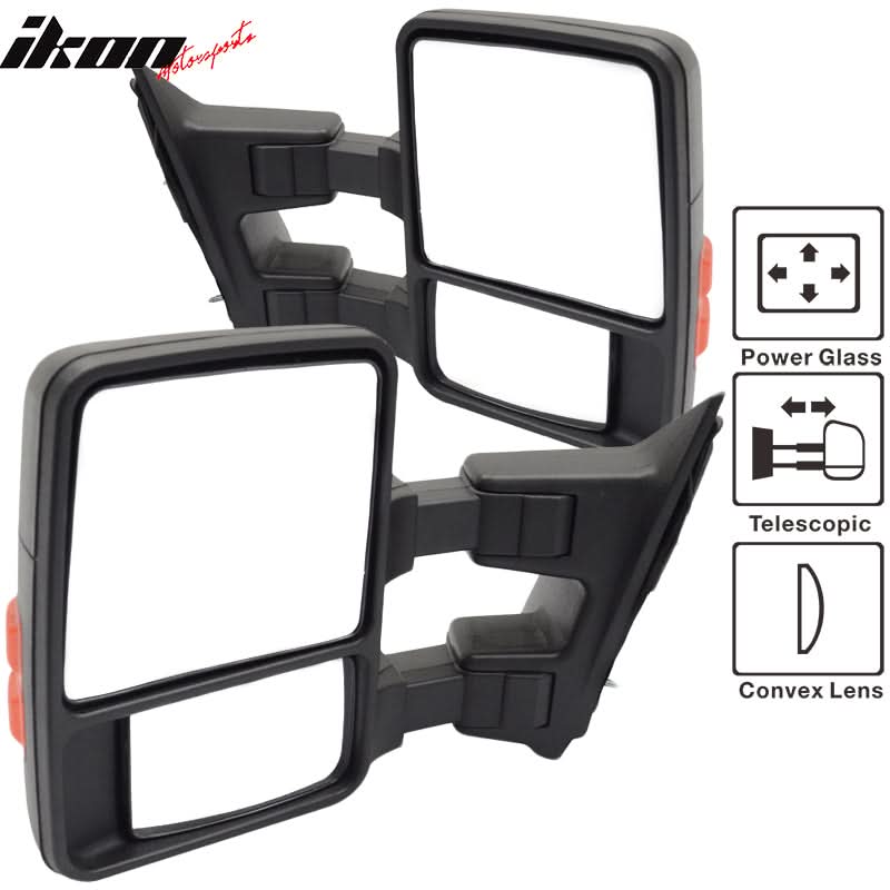 1999-2007Â F250 Side View Towing Mirror Power Dual Arm Pair Non Heated
