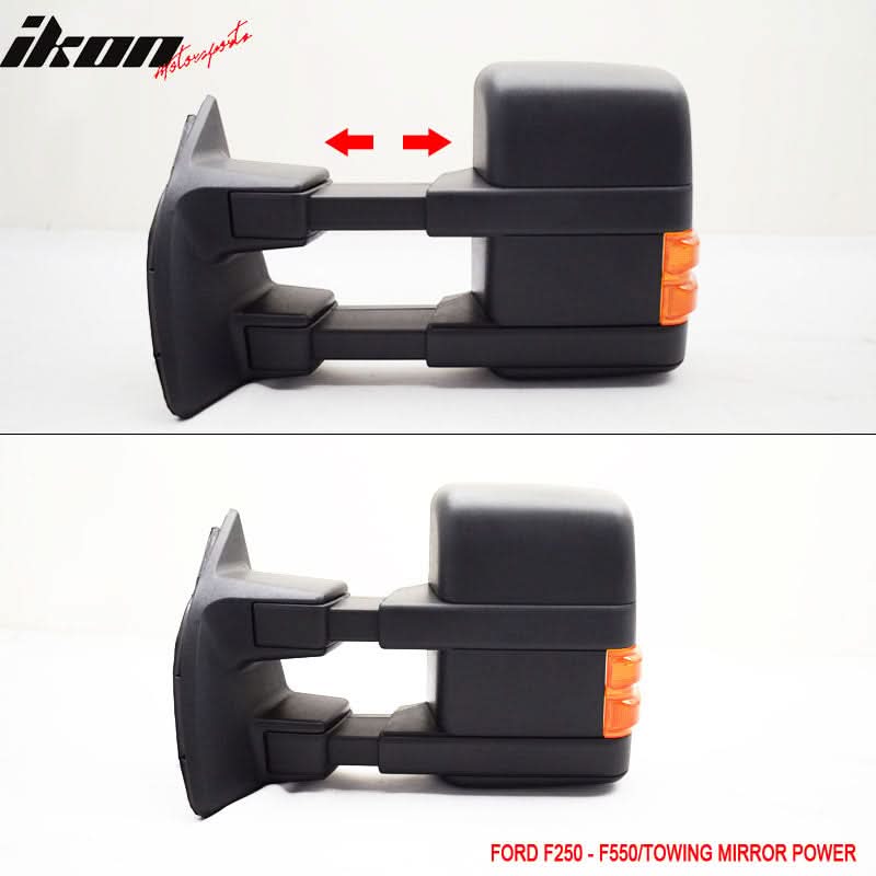 1999-2007Â F250 Side View Towing Mirror Power Dual Arm Pair Non Heated