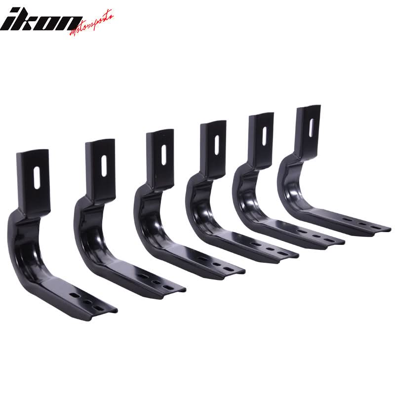 2007-2014 Sierra Double Cab Black Running Board Bracket Aluminum