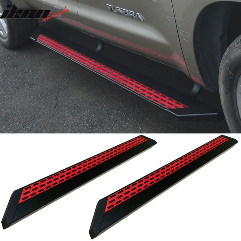 2004-2014 Nissan Titan Black Red Running Board Bracket Aluminum