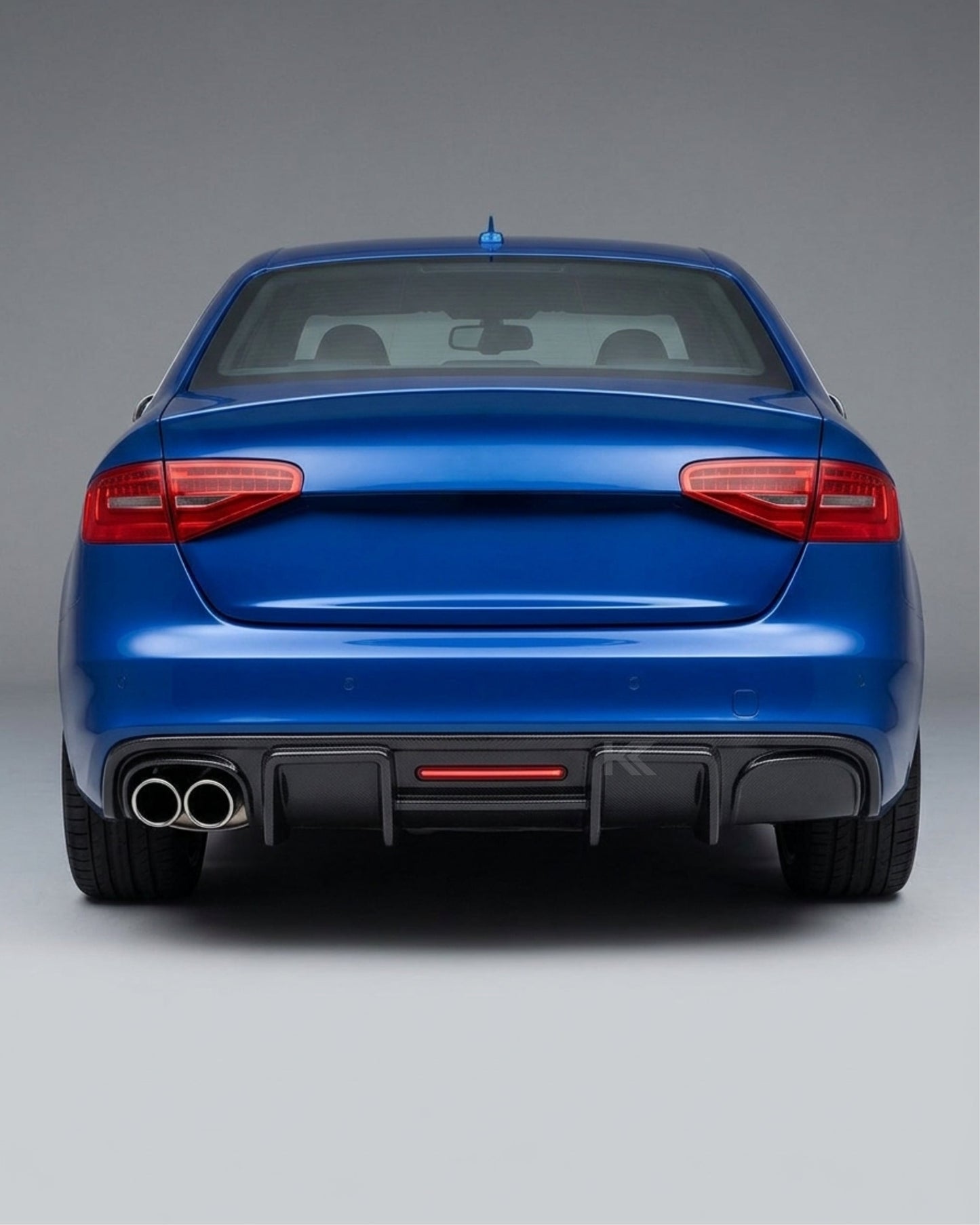 2008–2012 Audi A4 S-Line / S4 B8 Sedan Rear Bumper Lip with Integrated Brake Light – Carbon Fiber