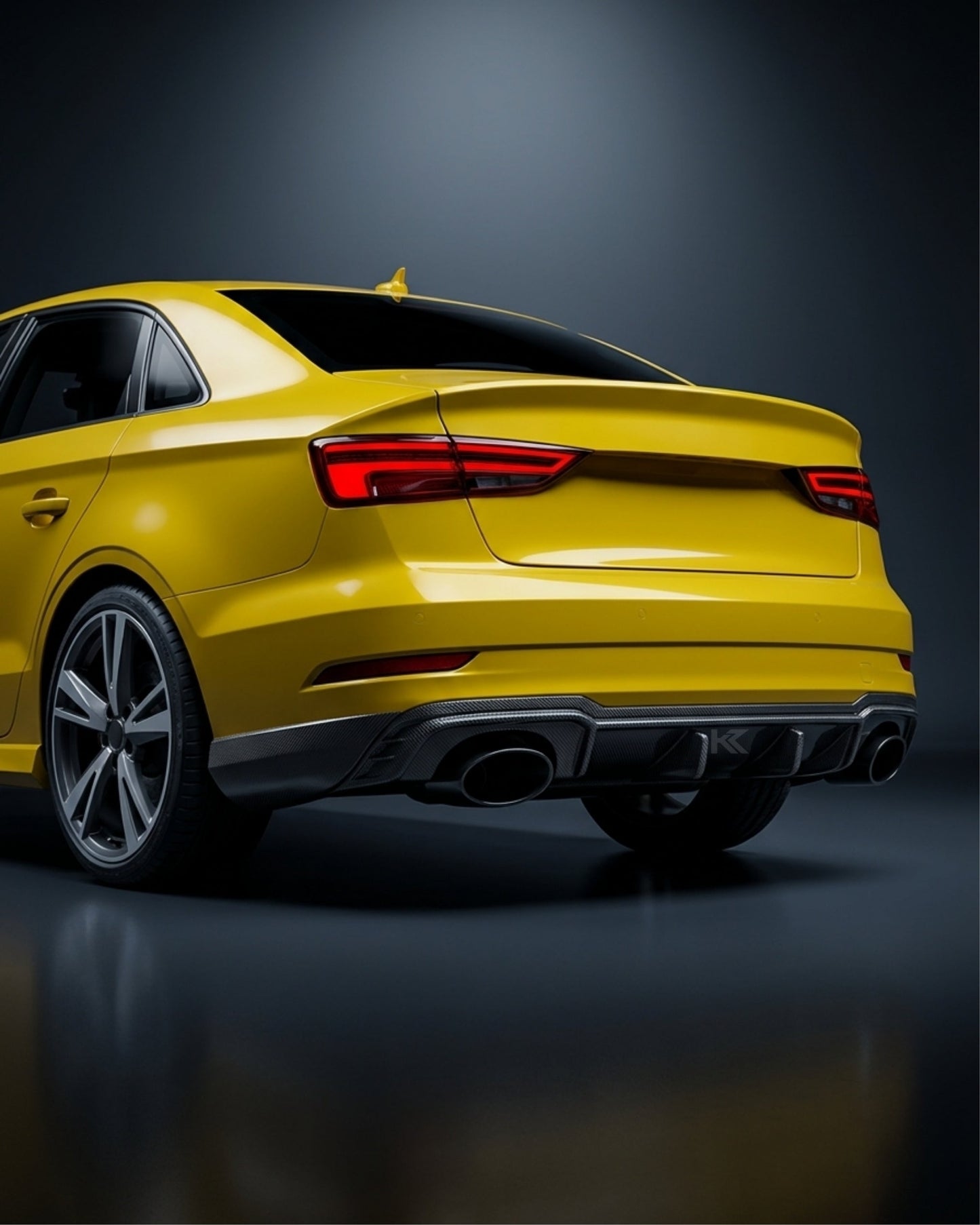 2017–2019 Audi RS3 8V Sedan Rear Bumper Diffuser Lip – Carbon Fiber