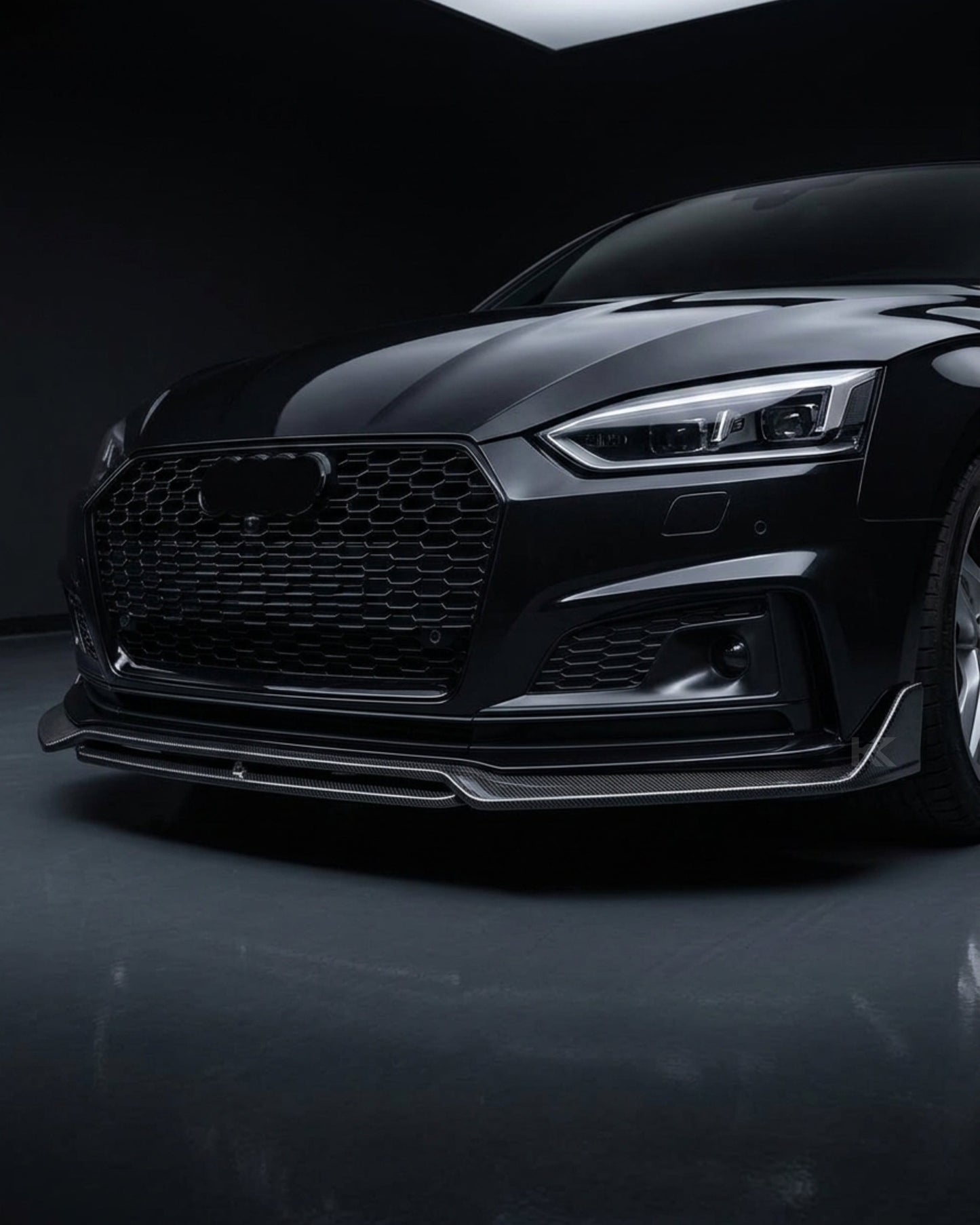 2017–2019 Audi A5 S-Line / S5 B9 Front Bumper Diffuser Lip – Carbon Fiber
