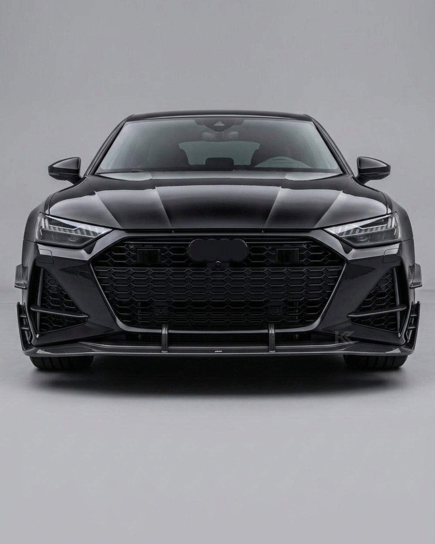 2020–2021 Audi RS7 C8 Sportback Front Bumper Diffuser Lip Set – Pre-Preg Dry Carbon Fiber