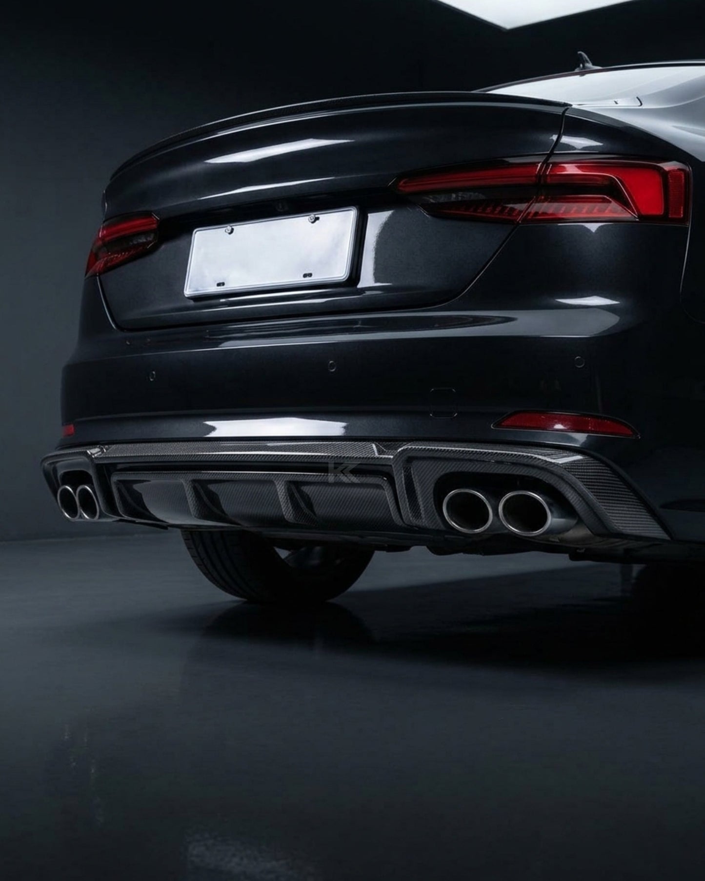 2017–2019 Audi A5 S-Line / S5 B9 Coupe & Sportback S5 Style Rear Bumper Diffuser – Carbon Fiber