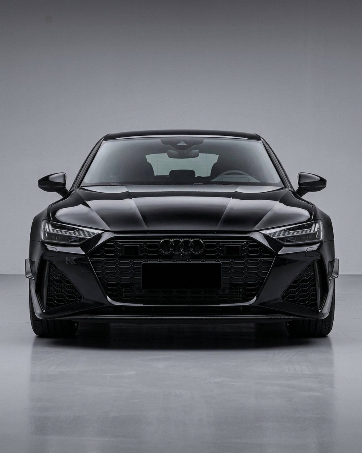 2020–2021 Audi RS7 C8 Sportback ABT Style Front Bumper Canards – Dry Carbon Fiber