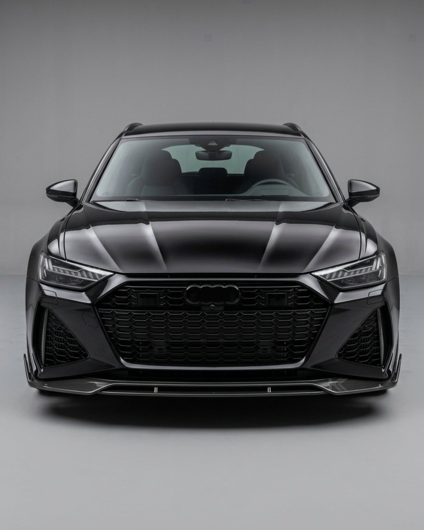 2019–2021 Audi RS6 C8 Avant Front Bumper Lip Spoiler – Pre-Preg Dry Carbon Fiber