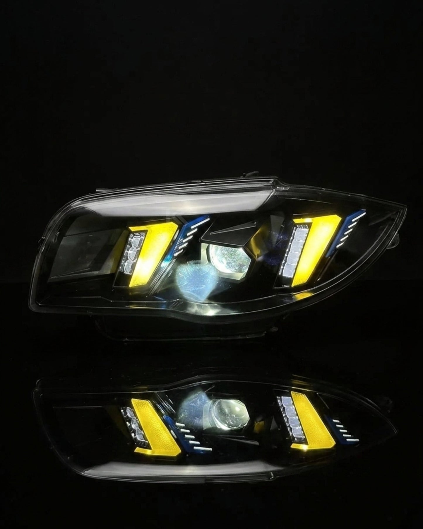 BMW 1 Series E87 Snake Eye Laser LED Headlight Assembly with Dual-Color DRL (Yellow / White) 2004 - 2011 (116i / 118i / 120i / 125i)