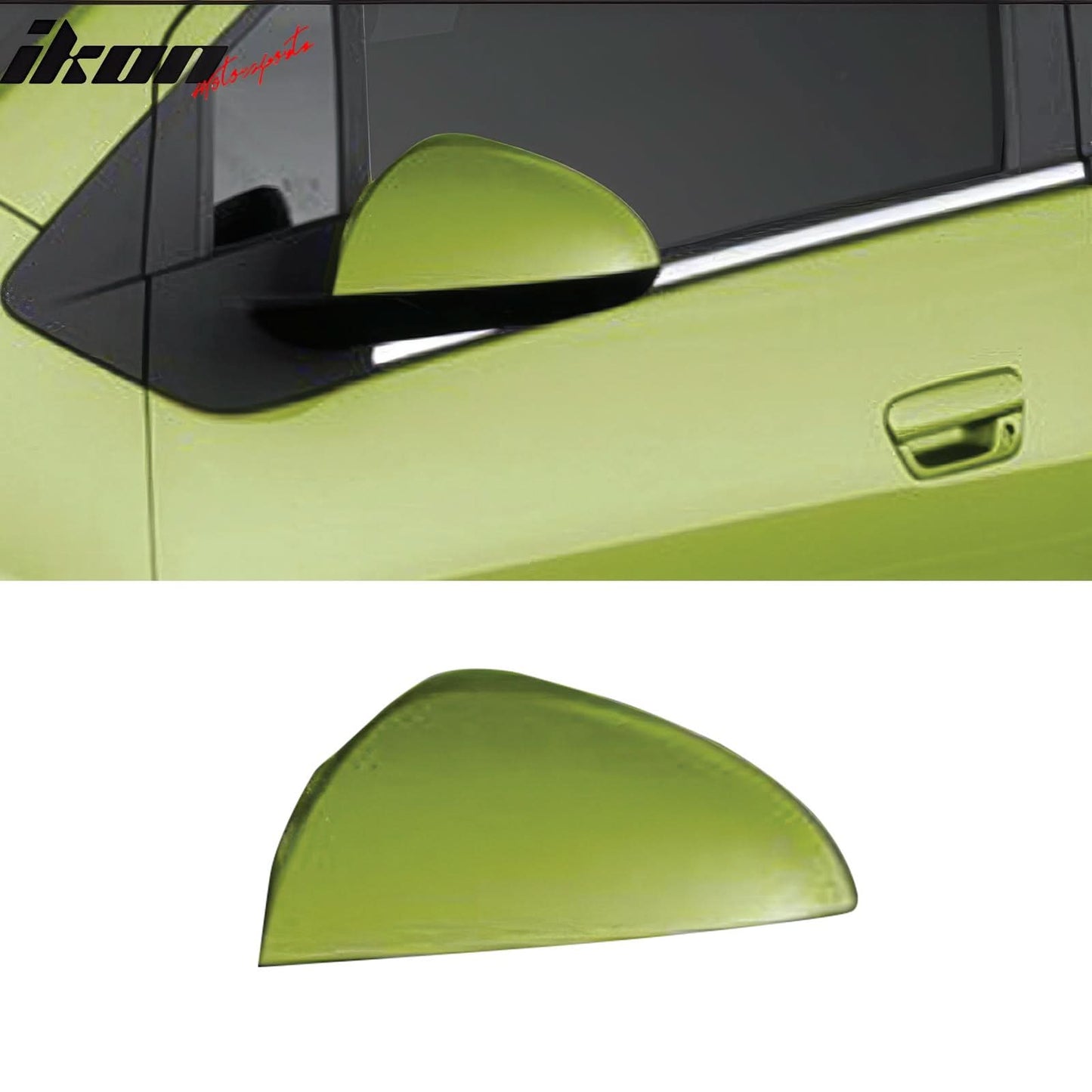 2013-2015 Chevy Spark Rear View Mirror Covers Overlay Chrome ABS Pair
