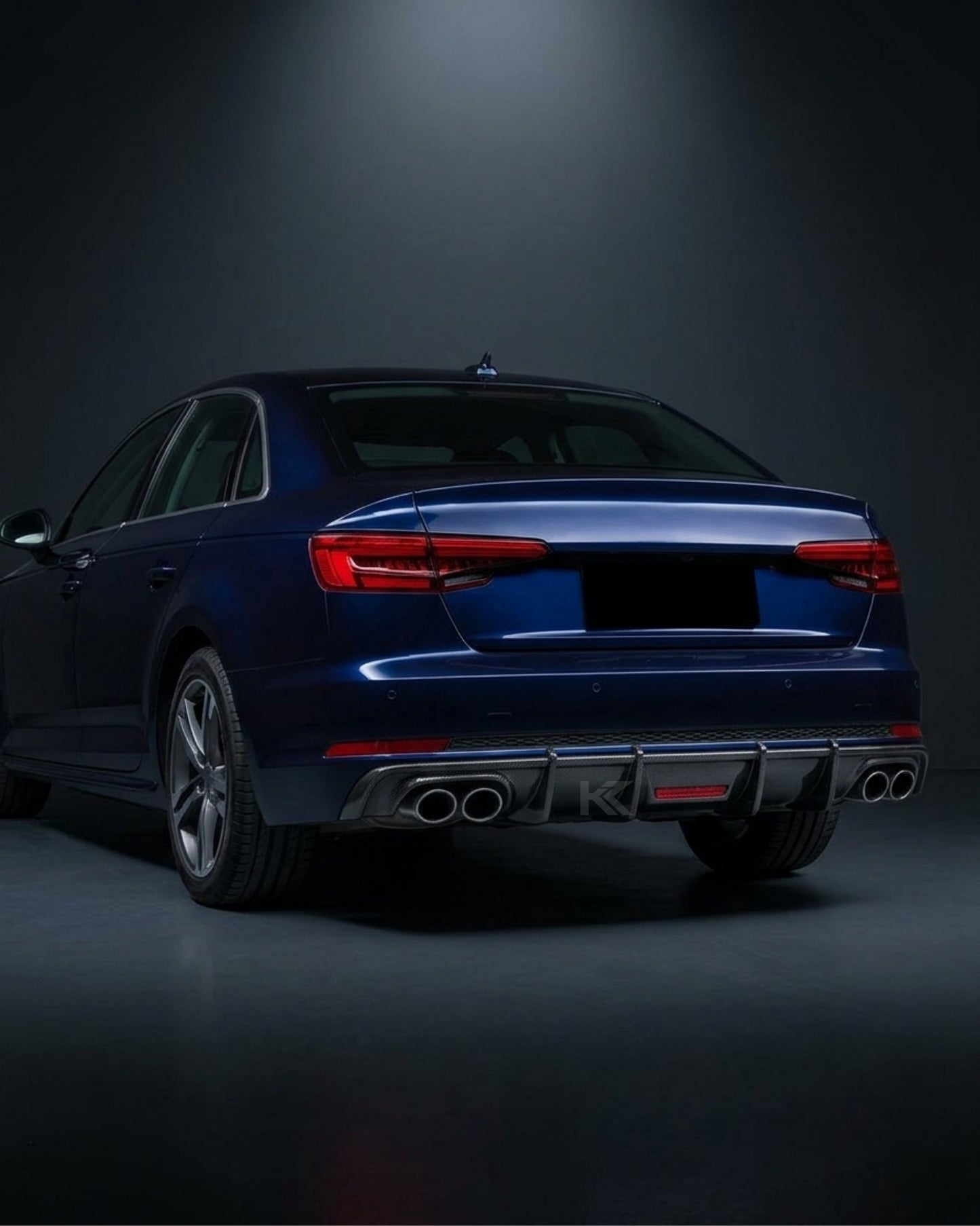2018–2019 Audi A4 B9 Sedan Rear Bumper Diffuser – Carbon Fiber