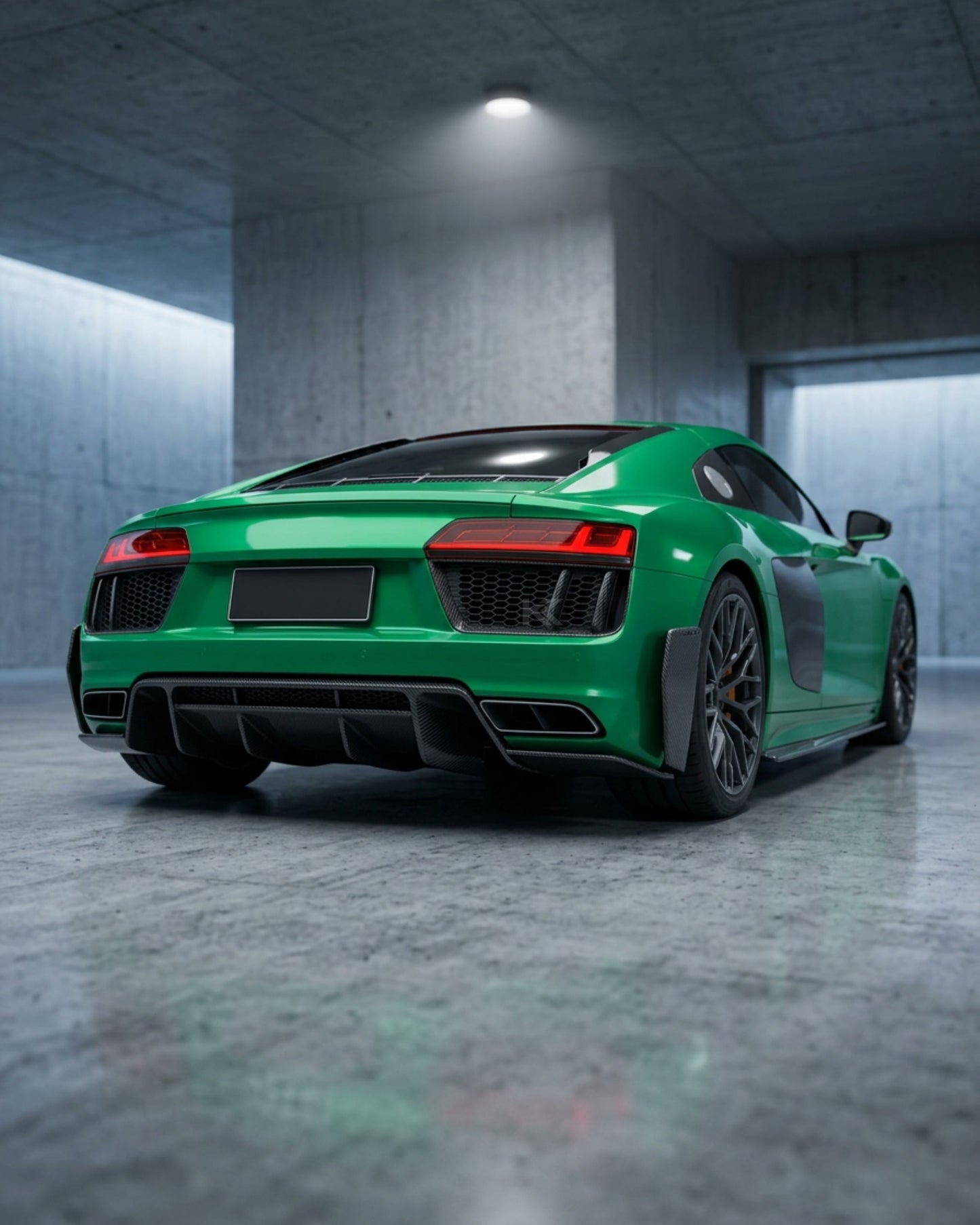2016–2019 Audi R8 V10 / V10 Plus Coupe 4S Gen 2 Rear Bumper Blades – Carbon Fiber