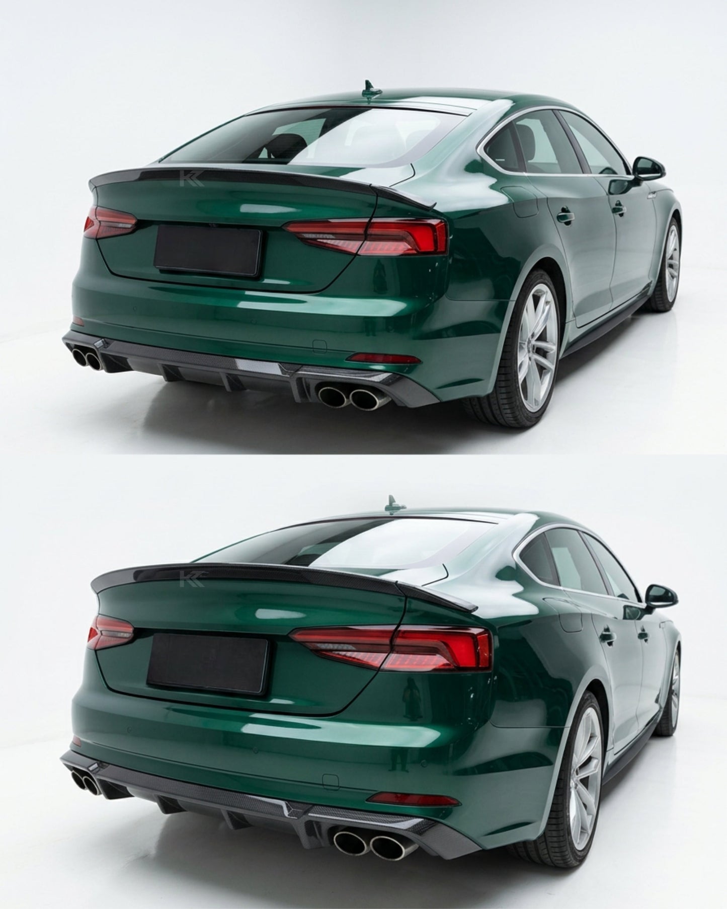 2017–2019 Audi A5 S-Line / S5 B9 Sportback 3-Piece Rear Trunk Spoiler – Carbon Fiber