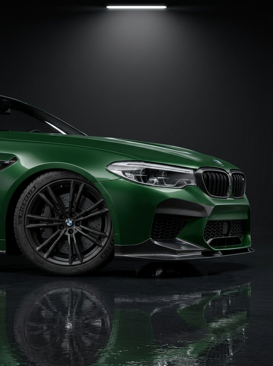 BMW 5 Series F90 M5 3D Style Carbon Fiber Front Lip (2018 +)