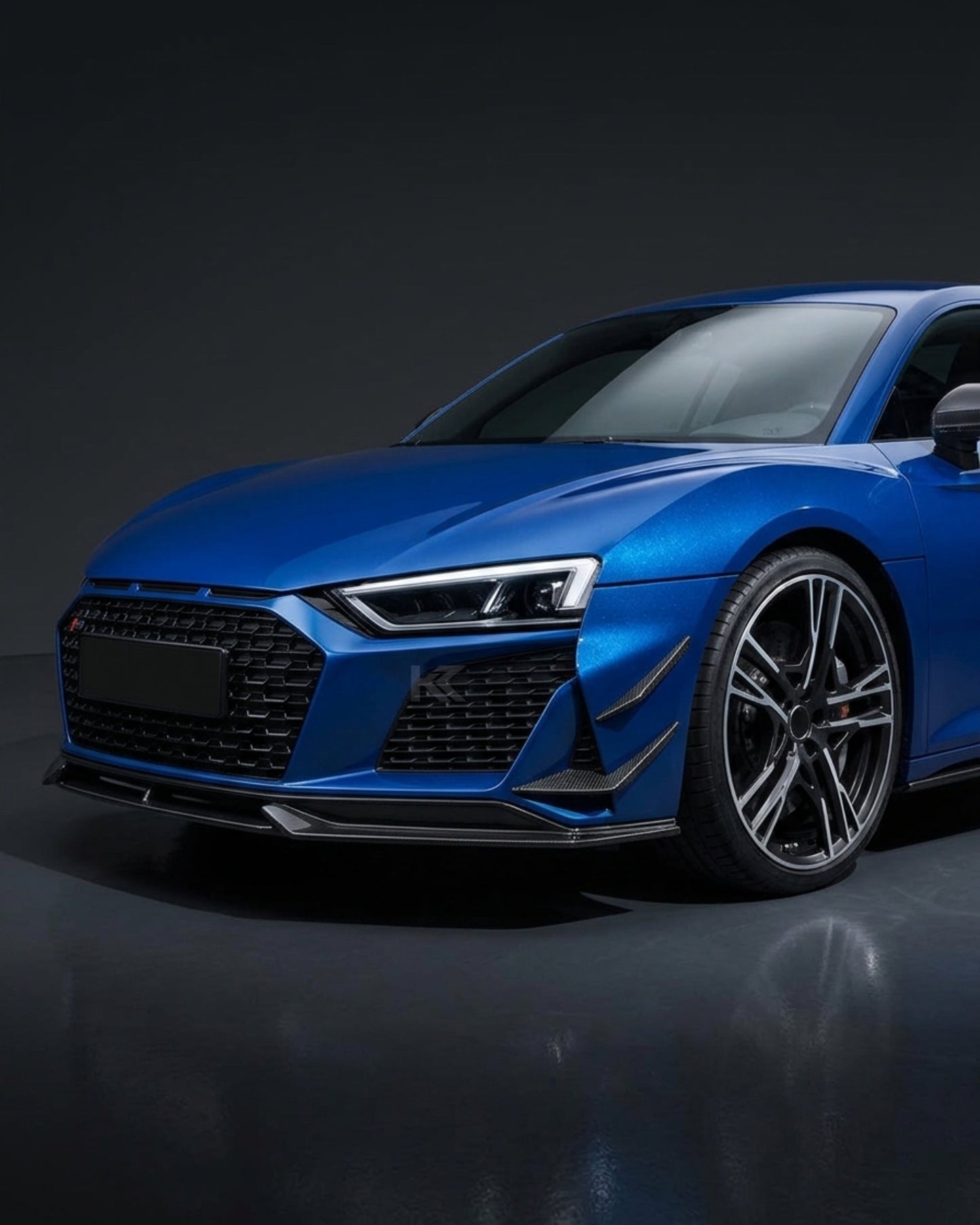 2022–2023 Audi R8 V10 GT & Performance Coupe P-Style Front Bumper Canards – Dry Carbon Fiber
