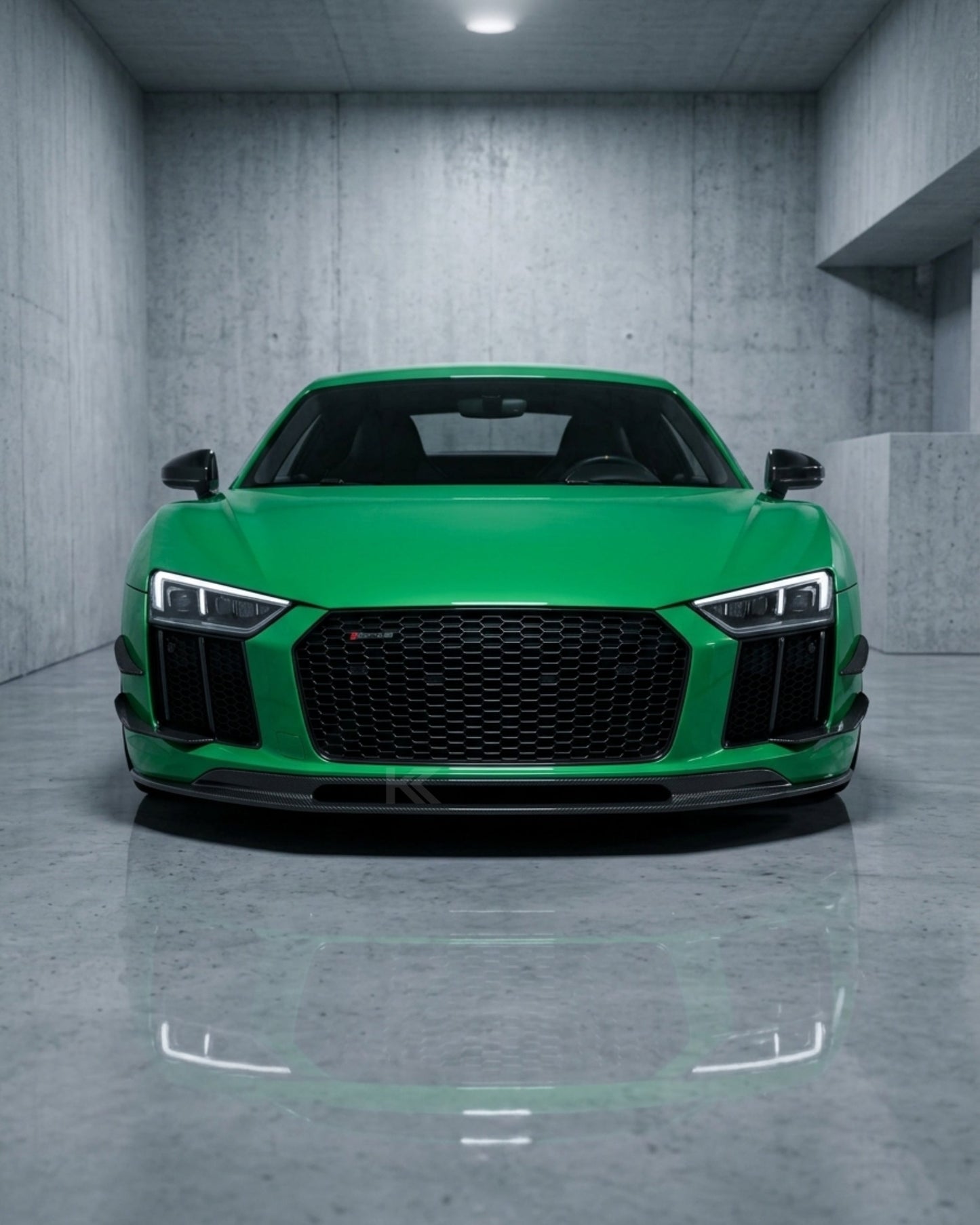 2016–2018 Audi R8 V10 & V10 Plus Coupe V-Design Front Lip Spoiler – Dry Carbon Fiber
