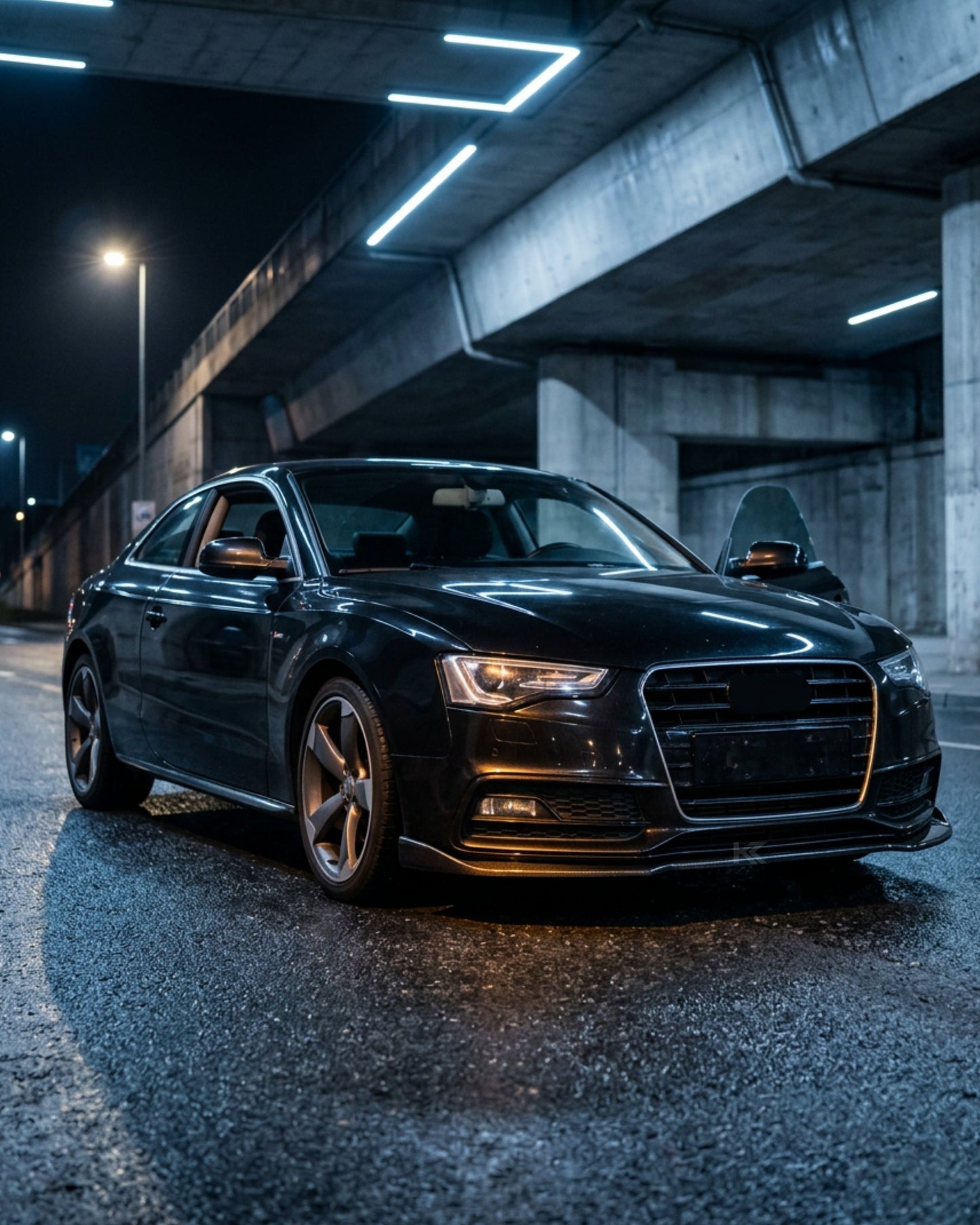 2013–2016 Audi A5 Quattro B8.5 Coupe Front Bumper Lip – Carbon Fiber