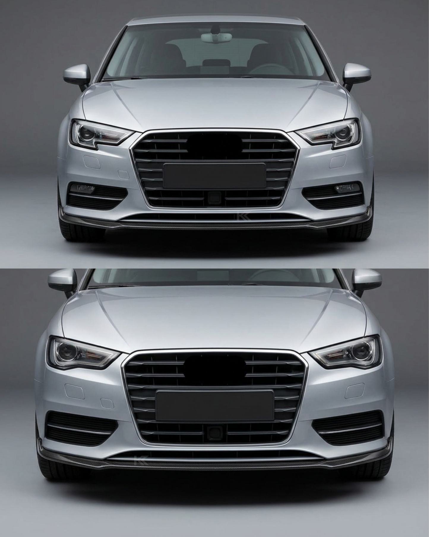 2017–2019 Audi A3 S-Line / S3 8V Hatchback Front Lip Splitter – Carbon Fiber