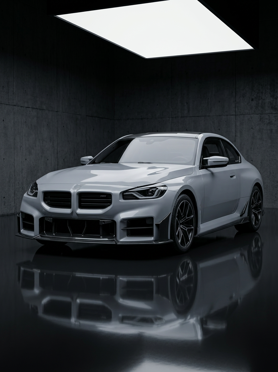 BMW 2 Series G87 M2 Carbon Fiber Front Bumper Center Lower Grille Kit (2023+)