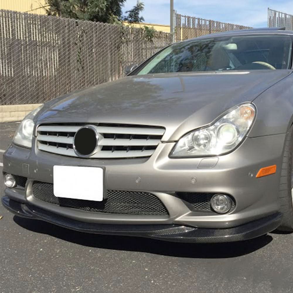 2006-2010 Benz W219 CLS55 GH Style Front Bumper Lip Carbon Fiber