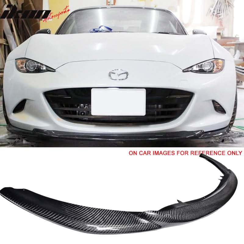 2016-2020 Mazda MX5 Miata GV Style Front Bumper Lip Carbon Fiber