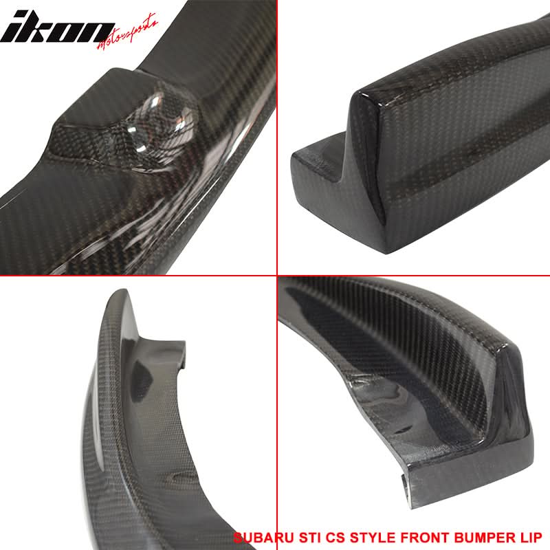 2008-2010 Subaru WRX STI CS Style Front Bumper Lip Carbon Fiber