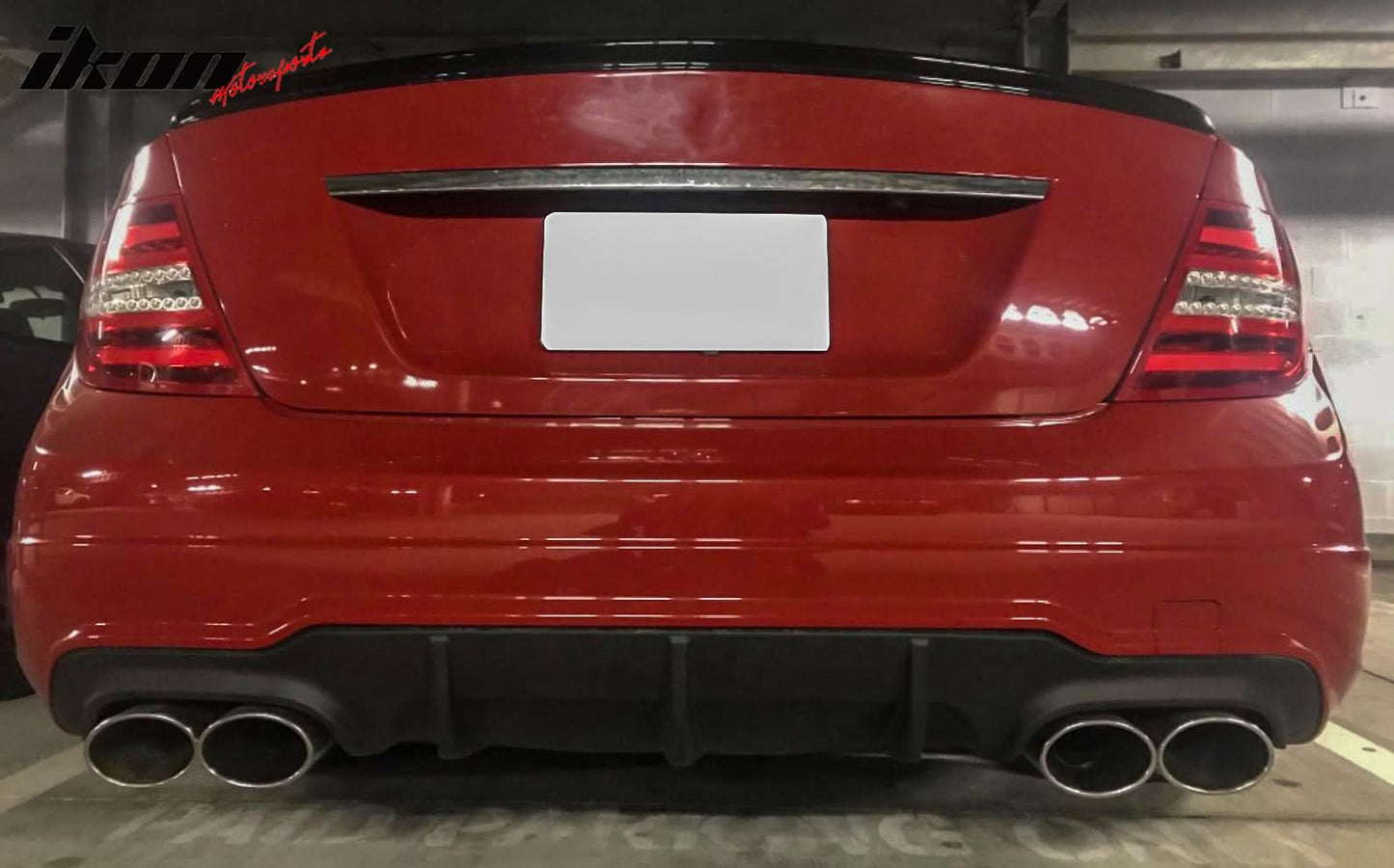 2012-2014 Mercedes W204 C-Class Rear Bumper Diffuser ABS