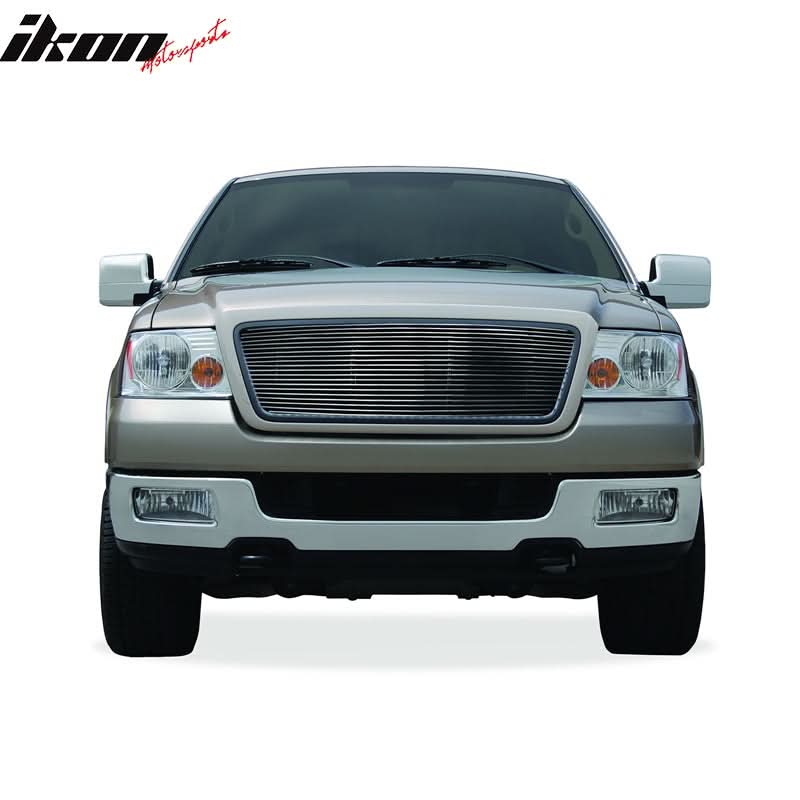 2004-2008 Ford F-150 Horizontal Overlay Style Silver Front Grile