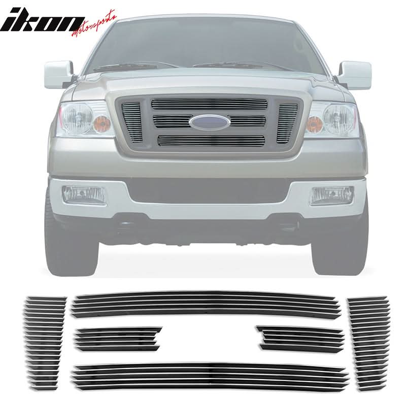 2004-2008 Ford F-150 Horizontal Overlay Style Silver Front Grile