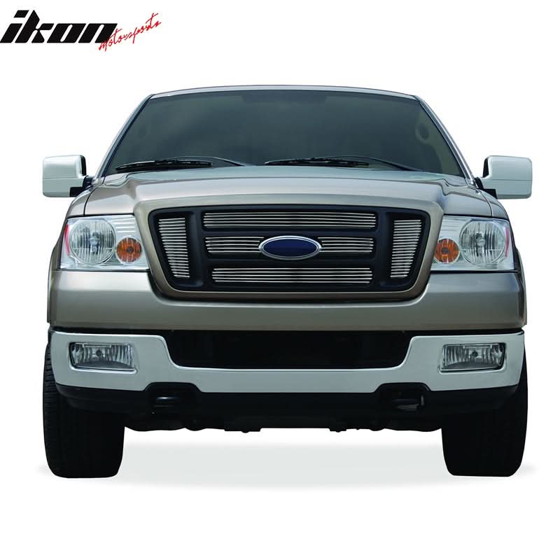 2004-2008 Ford F-150 Horizontal Overlay Style Silver Front Grile