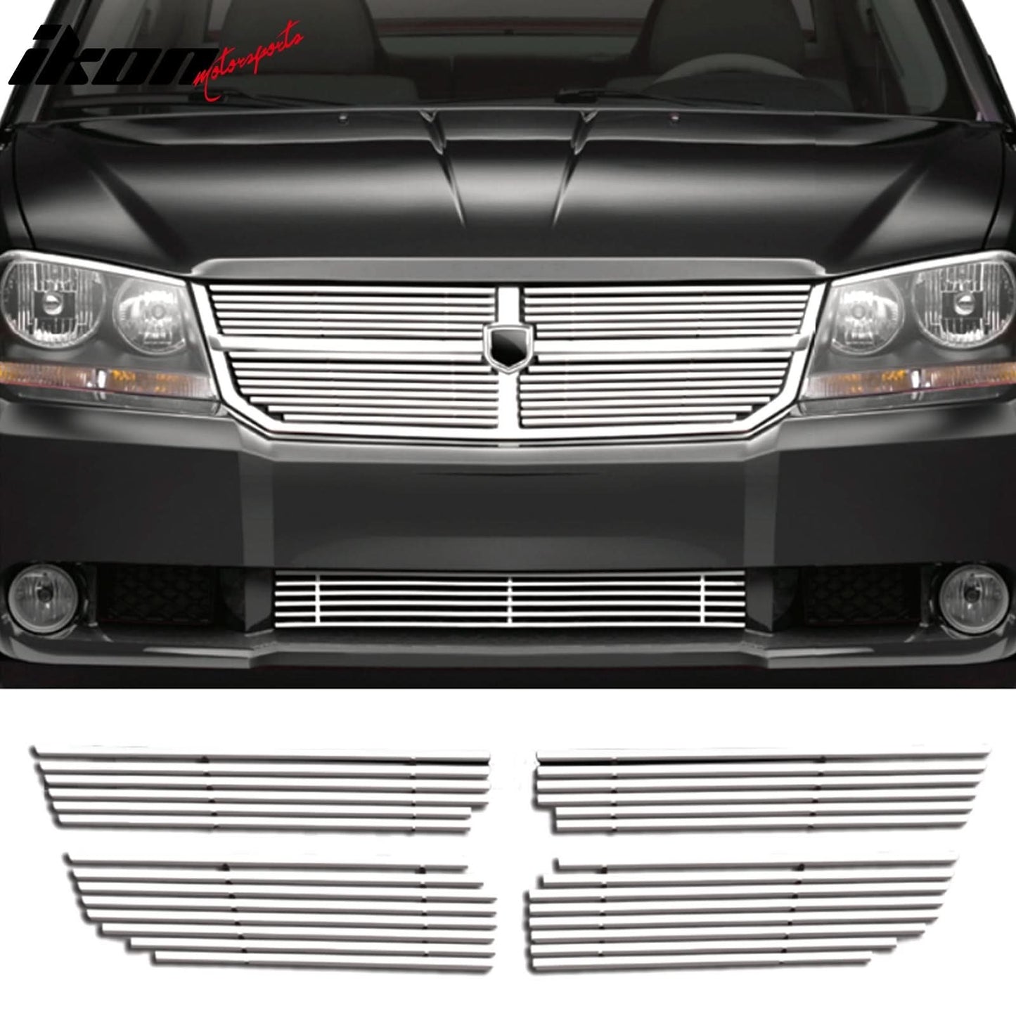 2008-2010 Dodge Avenger Billet Style Chrome Grille Stainless Steel