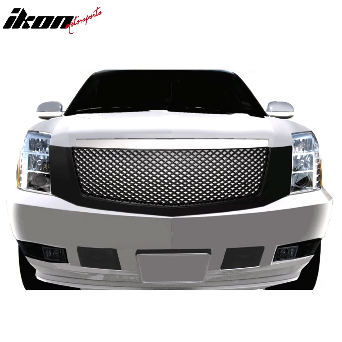 2007-2014 Cadillac Escalade Mesh Style Front Bumper Grille Black ABS