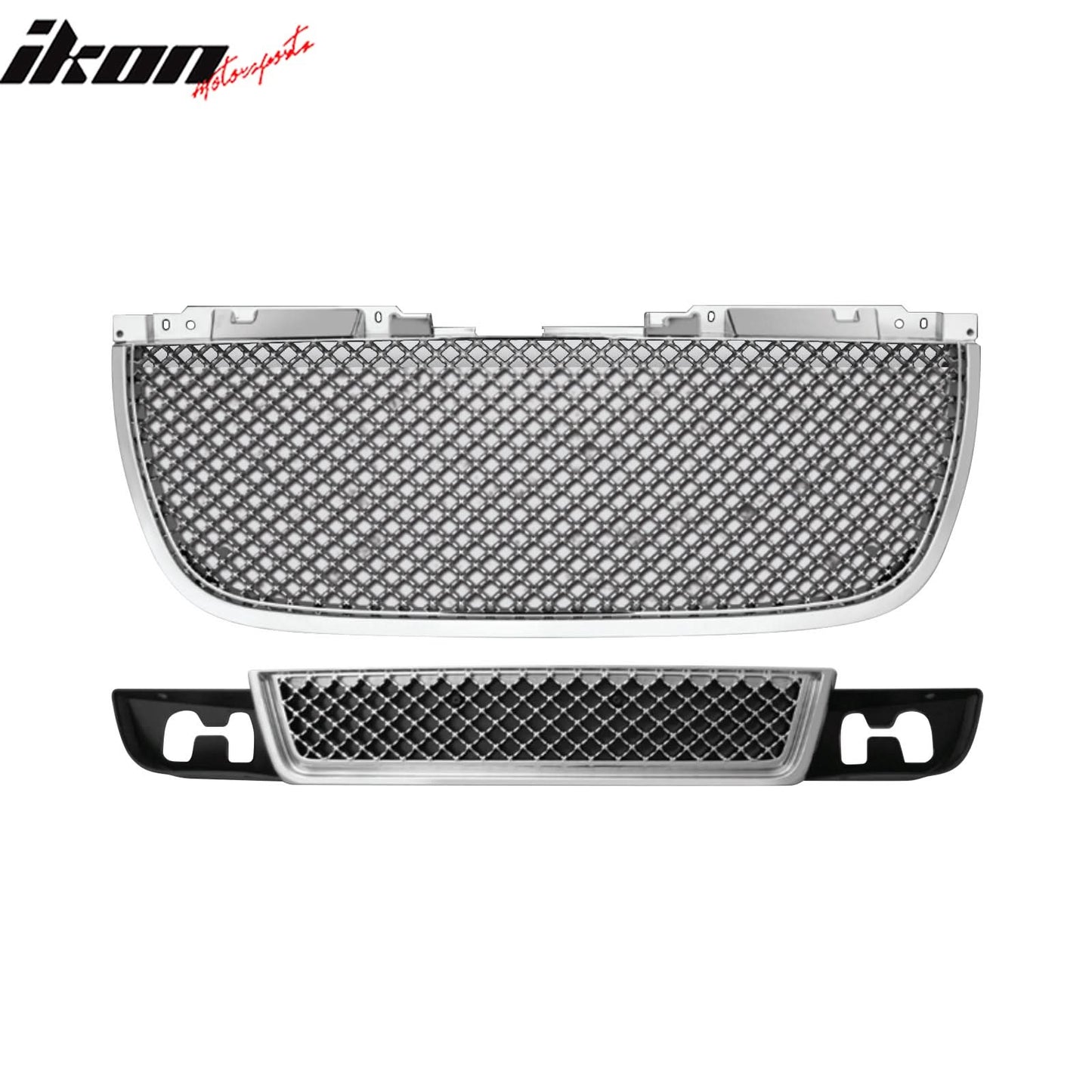 2007-2014 GMC Yukon Bently Mesh Style Chrome Front Upper Grille ABS