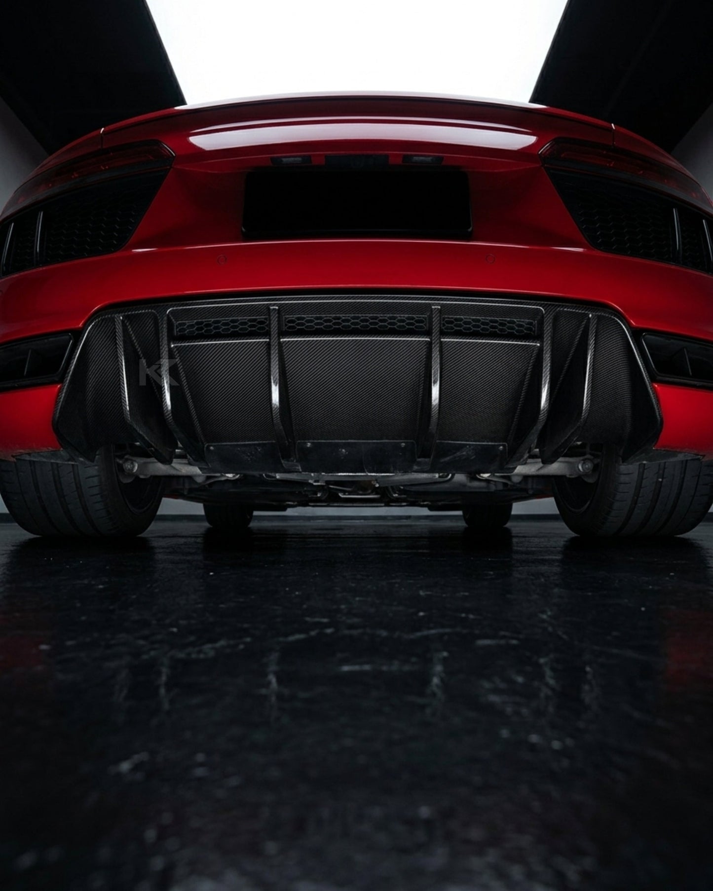 2016–2018 Audi R8 V10 & V10 Plus Coupe Custom Style Rear Bumper Lip Diffuser – Dry Carbon Fiber