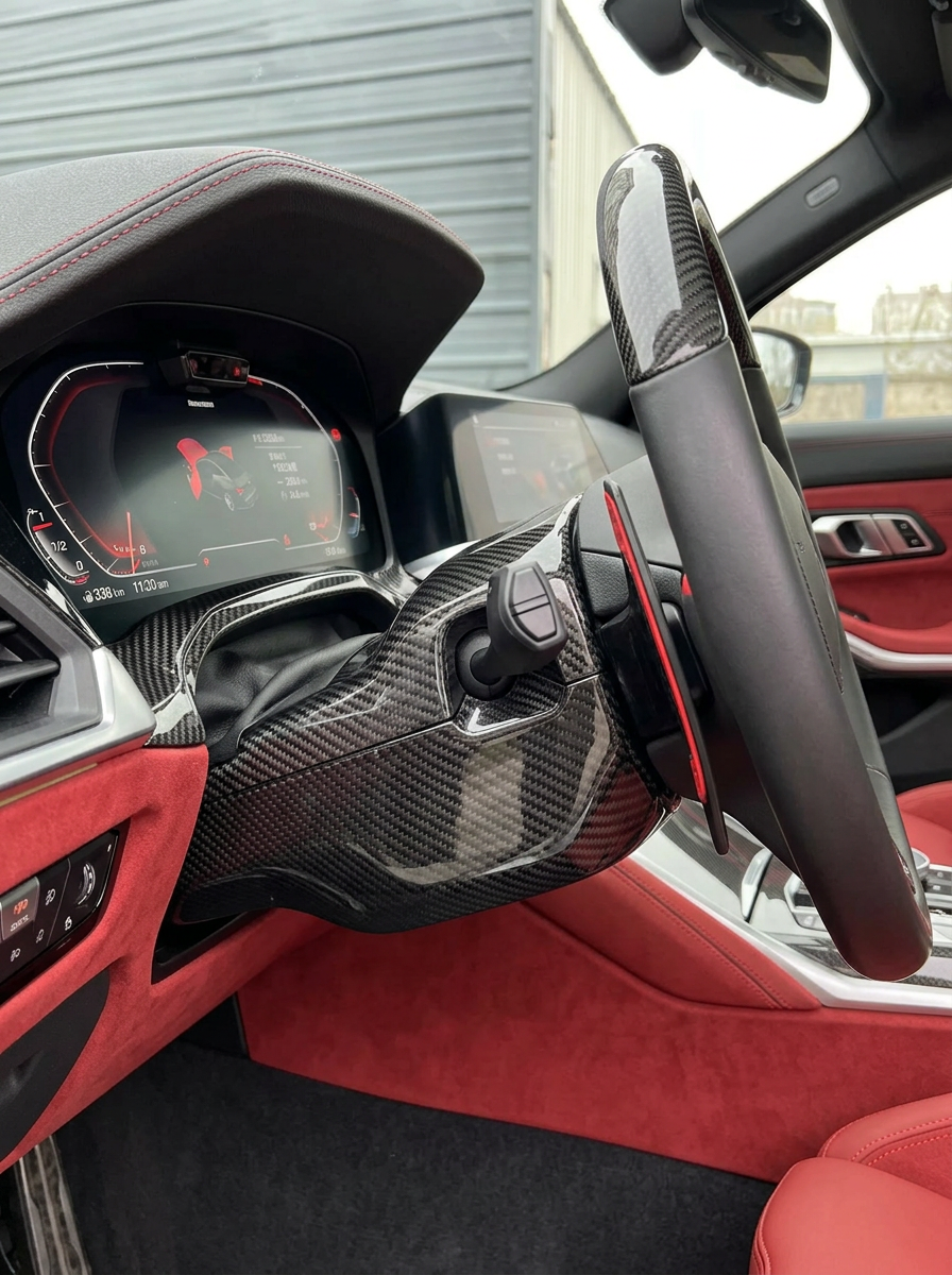 BMW 3 Series G80 G81 M3 / 4 Series G82 G83 M4 Carbon Fiber Steering Column Cover (2019+)