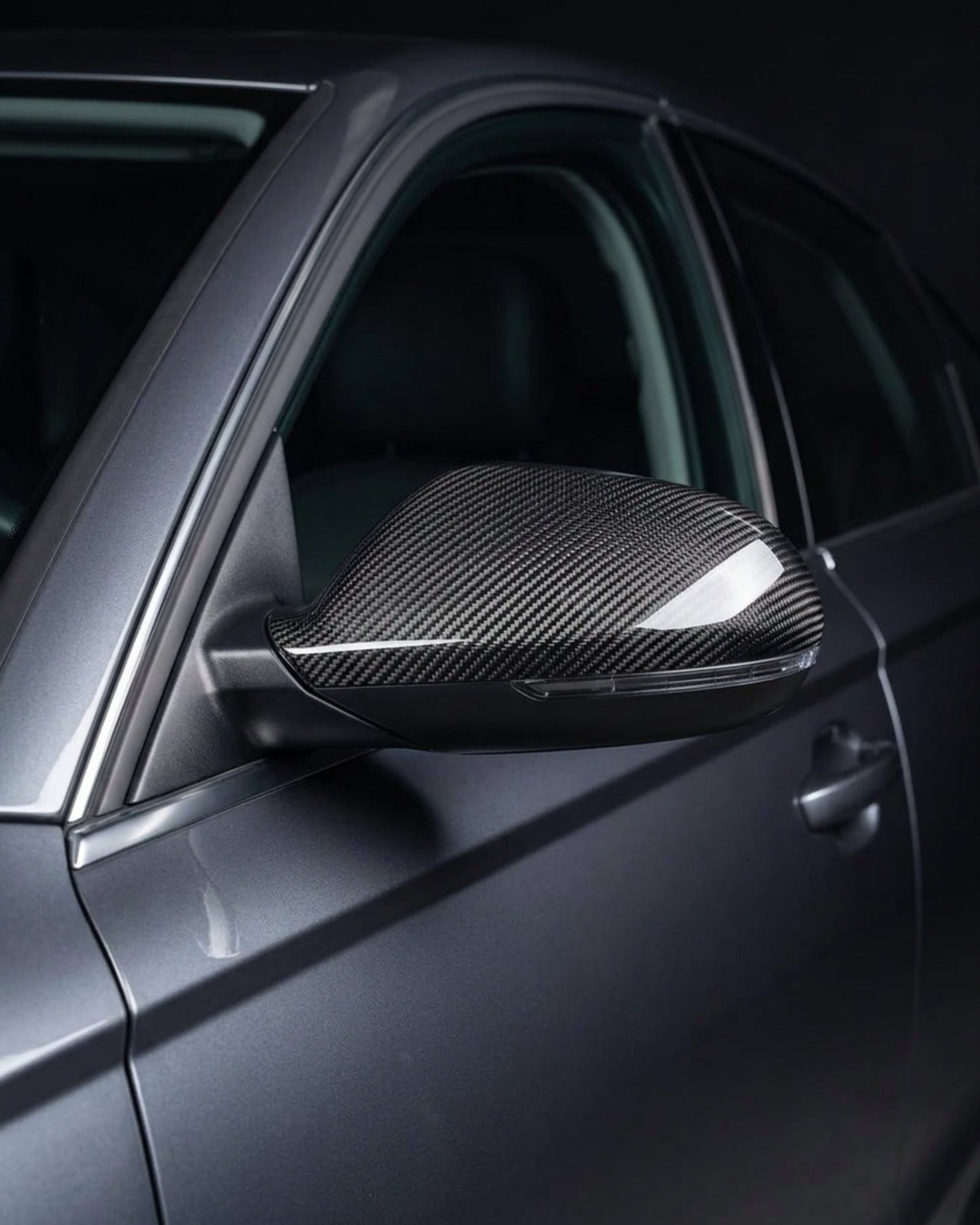 2011–2018 Audi A6 / S6 C7 4G Wing Mirror Cap Housings – Carbon Fiber