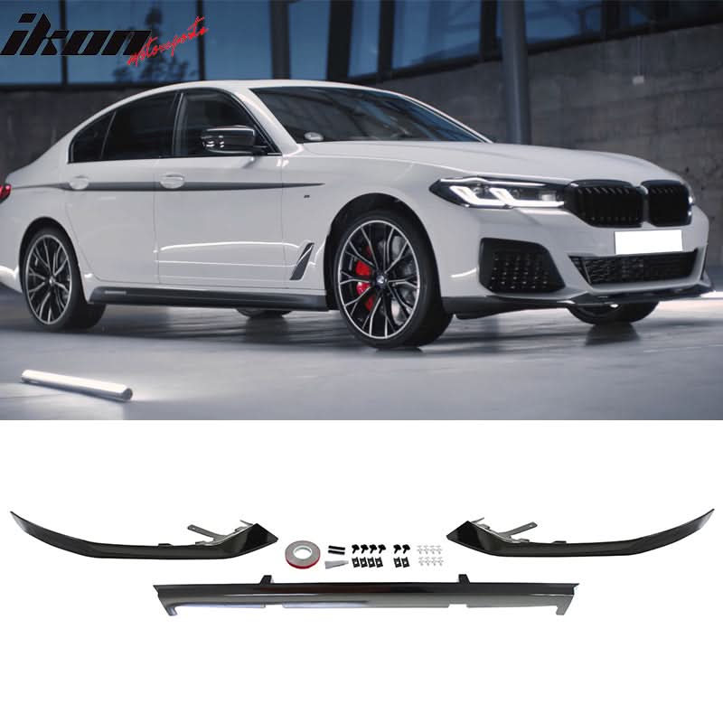 Fits 2021-2023 G30 G31 M550i Rear Diffuser+Front Bumper Lip+Side Skirt