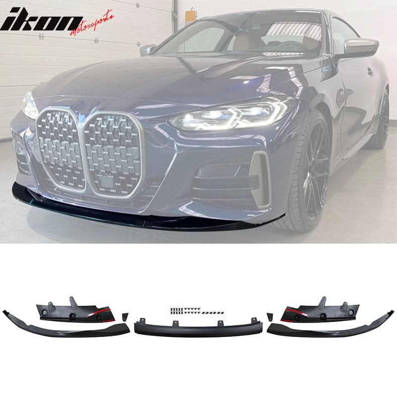 2021-2025 BMW G22 G23 M-Performance Black Front Rear Lip + Side Skirts