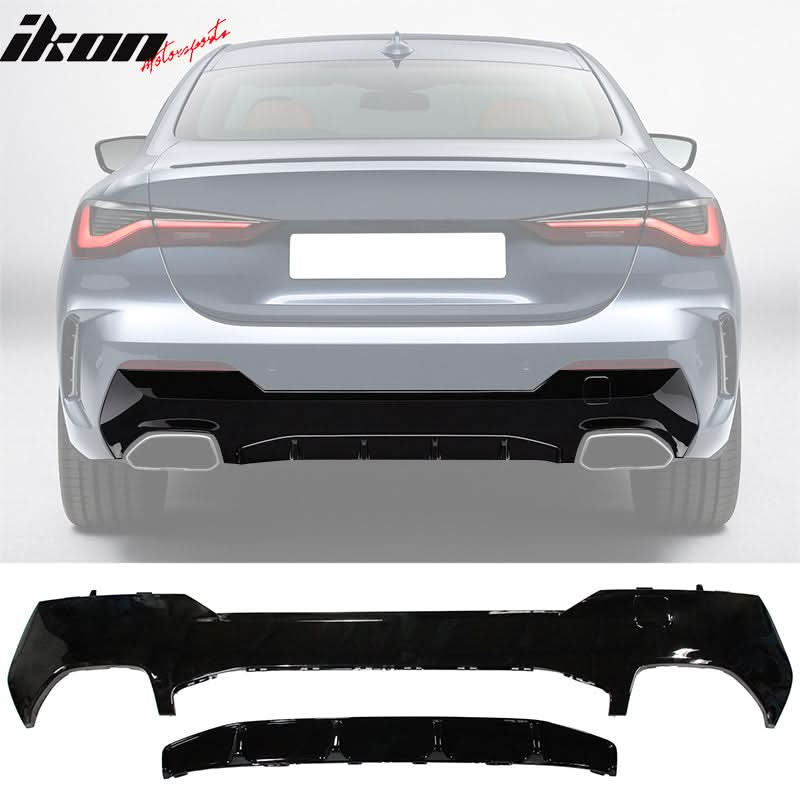 2021-2025 BMW G22 G23 4 Series M440 Black Rear Bumper Diffuser Lip