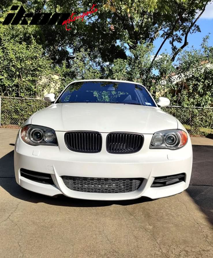 2007-2013 BMW 1 Series E82 1M Style Black Front Bumper Conversion PP