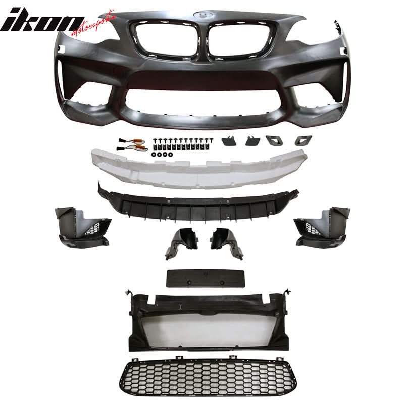 2014-2021 BMW F22 F23 Front + Rear Bumper Cover Diffuser Twin Outlet